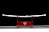 Handmade High Carbon Steel Full Tang Real Japanese Katana With Silver Sculpted Leather Sheath