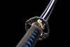 Handmade High Carbon Steel Full Tang Real Japanese Katana With Blue Wave Edge