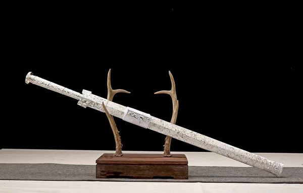 Handmade High Carbon Steel Real Sword With Silver Sheath
