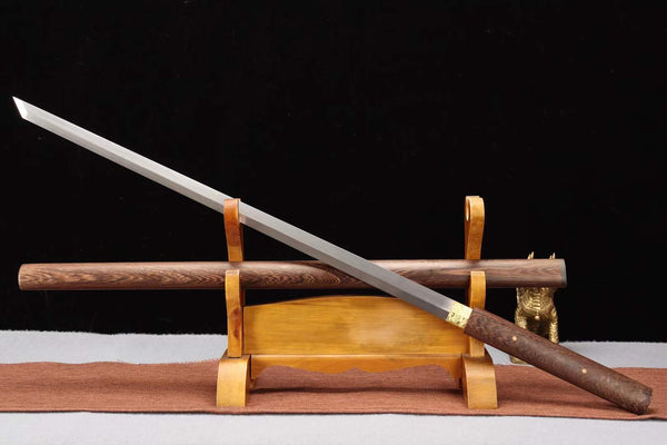 Handmade T10 Steel Full Tang Real Japanese Katana With Rosewood Sheath Clay Tempered