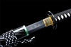 Handmade Spring Steel Full Tang Real Japanese Katana With Balck & Green Sheath