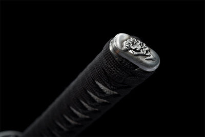 Handmade Spring Steel Full Tang Real Japanese Katana With Blue Wave Style