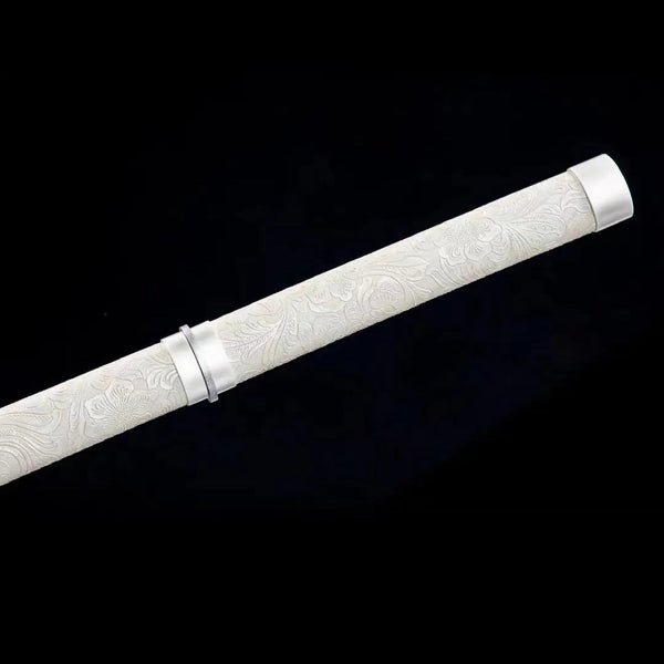 Handmade Manganese Steel Real Sword With Silver Sheath