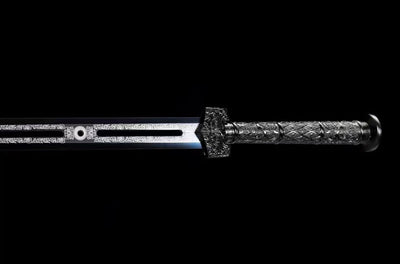 Handmade High Carbon Steel Real Sword With Black Sheath