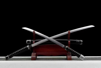 Two swords in one sheath , Handmade Manganese Steel Full Tang Real Japanese Katana