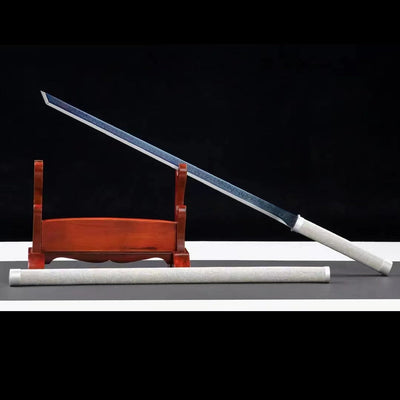 Handmade Manganese Steel Real Sword With Silver Sheath