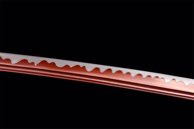 Handmade Spring Steel Full Tang Real Japanese Katana With Embossed Dragon Sheath